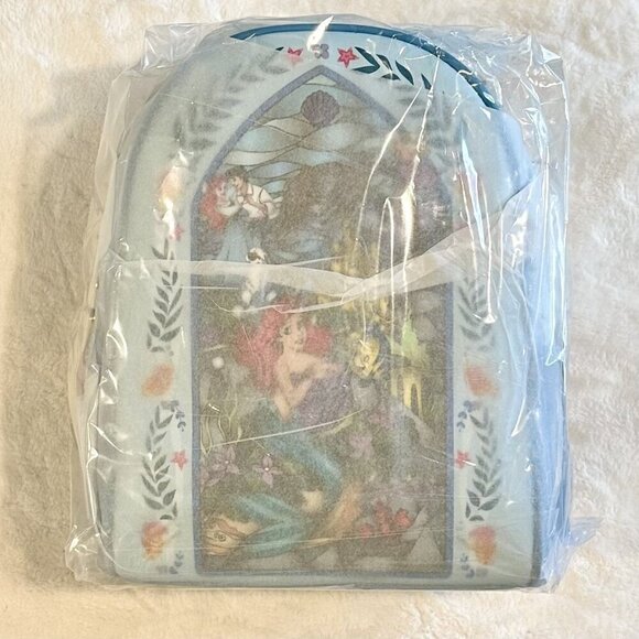 NWT Disney Exclusive Little Mermaid Stained Glass Mini Bag Backpack - Picture 2 of 12